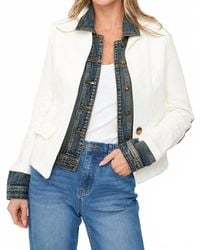 Six Fifty - Clarissa Mixed Media Denim Jacket - Lyst