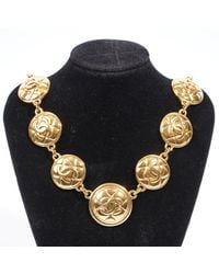 Chanel - Vintage Cc Chain Necklace Base Metal - Lyst