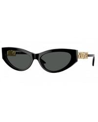 Versace - Cat Eye Full Rim, With A Pearl Frame And Mirror Lens - Lyst
