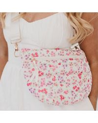 Pretty Simple - Floral Quilted Sling Belt Crossbody Bag - Lyst