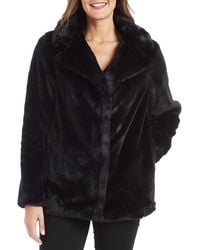 Kendall + Kylie - Oversized Winter Faux Fur Jacket - Lyst