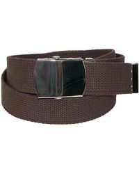 CTM - Big & Tall Cotton Adjustable Belt With Nickel Buckle - Lyst