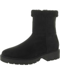 Esprit - Ariana Faux Fur Round Toe Ankle Boots - Lyst