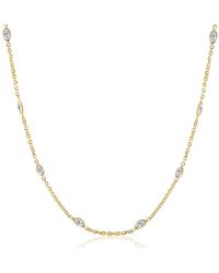 Pompeii3 - 3 1/4ct Oval Shape Diamonds By The Yard Necklace Lab Grown 18" - Lyst