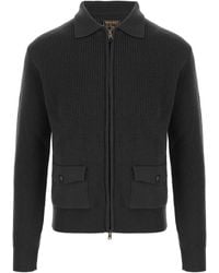 Woolrich - Full-Zip Ribbed Knit Wool Sweater - Lyst