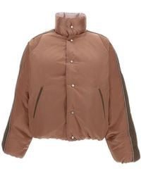 Tanaka - Reversible Quilted Bomber Jacket With High Collar And Zippered Pockets - Lyst