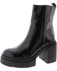 Steve Madden - Sawyer Patent Leather Block Heel Ankle Boots - Lyst