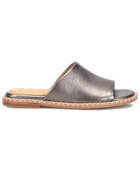Söfft - Noble Ii Sandals Dark Pewter Leather Slip On Slides Zogg1376 - Lyst