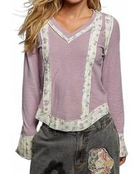 Pol - Print Patch Top - Lyst