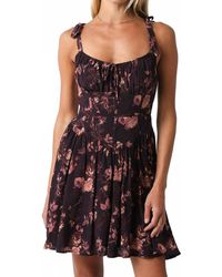 Olivaceous - Floral Corset Dress - Lyst