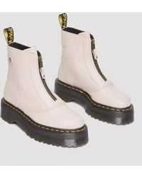 Dr. Martens - Jetta 27656348 Boot Leather Zip Front Platform Gal1131 - Lyst