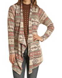 Panhandle - Aztec Cascading Lightweight Cardigan - Lyst