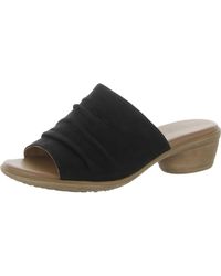 Comfortiva - Norene Leather Bock Heel Mule Sandals - Lyst