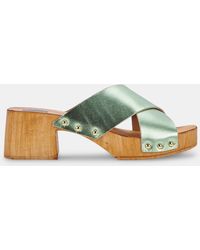 Dolce Vita - Owan Sandals Green Metallic Leather - Lyst