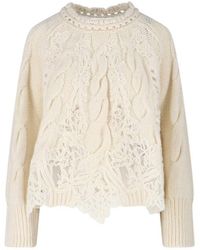 Ermanno Scervino - Cable Knit Sweater - Lyst