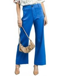 Umgee - Button Stretch Wide Leg Pants - Lyst