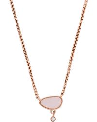 Skagen - Sea Glass Pink Glass Chain Necklace - Lyst
