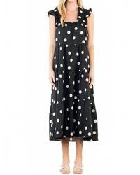Thml - Amy Ruffle Sleeve Tiered Midi Dress - Lyst