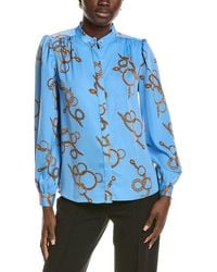 Tahari - Button Down Blouse - Lyst
