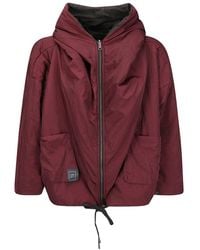 Kimonorain - Padded Bomber Jacket With Adjustable Drawstring And Logo Detail - Lyst