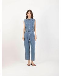 Suncoo - Tia Denim Jumpsuit - Lyst
