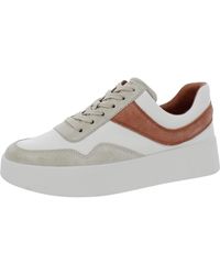 Vince - Warren Court Faux Leather Mixed Media Casual And Fashion Sneakers - Lyst