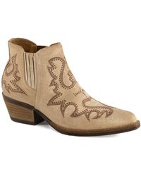 Forastero - Western Style Leather Booties - Lyst
