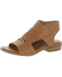 Söfft - Leather Gathered Mule Sandals - Lyst