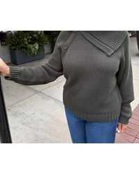 Repeat Cashmere - Asymmetrical Button Detail Sweater - Lyst