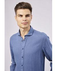 Luchiano Visconti - Leo Steel Linen Shirt - Lyst