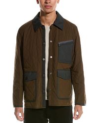 Theory - Diamond Quilted Wool-Trim Jacket - Lyst