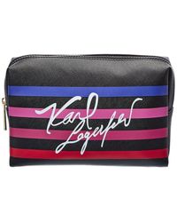Karl Lagerfeld Maybelle Cosmetic Bag in Black Womens Bags Makeup bags and cosmetic cases 