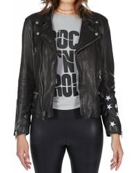 Lauren Moshi - Pre-Loved Posey Star Leather Moto Jacket - Lyst