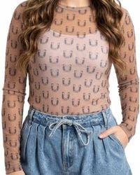 Blakeley - Horseshoe Mesh Top - Lyst