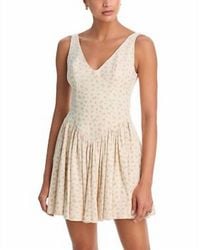 SOFIA The Label - Ditsy Mini Drop Waist Dress - Lyst