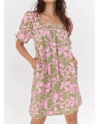 Greylin - Vienna Print Square Neck Mini Dress - Lyst