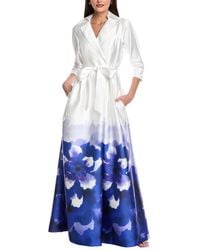 Teri Jon - Mikado Print Gown - Lyst