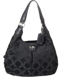COACH - Signature Canvas And Leather Madison Hobo - Lyst