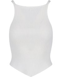 Courreges - Ribbed Tank Top With Pointed Hem - Lyst