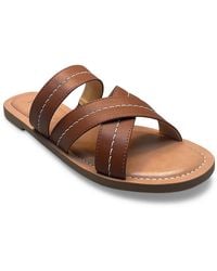 Jack Rogers - Thelma Comfort Leather Slip-on Thong Sandals - Lyst