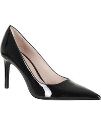 Stuart Weitzman - Glossy Leather Pumps With Pointed Toe And Stiletto Heel - Lyst