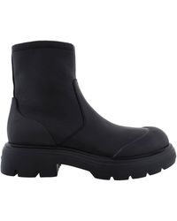 Ferragamo - Ferragamo Dorie Leather Lug-Sole Ankle Boots, Size 7 C - Lyst