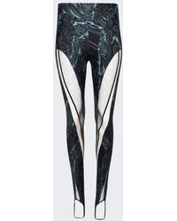 Mugler - Printed Spiral Leggings - Lyst