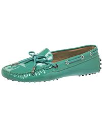 Tod's - Pale Patent Leather New Gommini Loafers - Lyst
