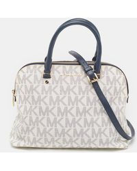 Michael Kors - Signature Coated Canvas And Leather Large Cindy Dome Bag - Lyst