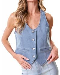 Saints & Hearts - Light Weight Denim Vest - Lyst