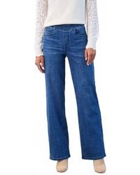 Fdj - Portia Pull-On Wide Leg Denim Pants - Lyst