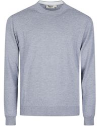 Altea - Light Crew Neck Cotton Sweater - Lyst
