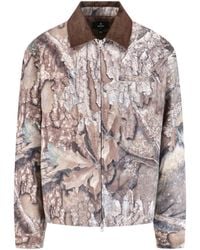 Represent - Camo Trucker Jacket With Corduroy Collar - Lyst