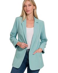 42Pops - Open Front Classic Blazer - Lyst